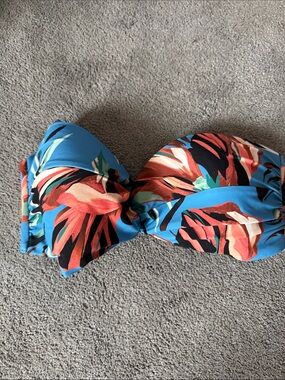 CALIA by Carrie Underwood Blue Tropical Floral One-Piece